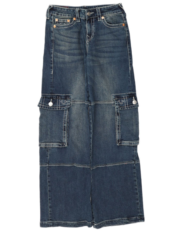 True Religion Jean cargo large pour femme W26 L33 en coton bleu