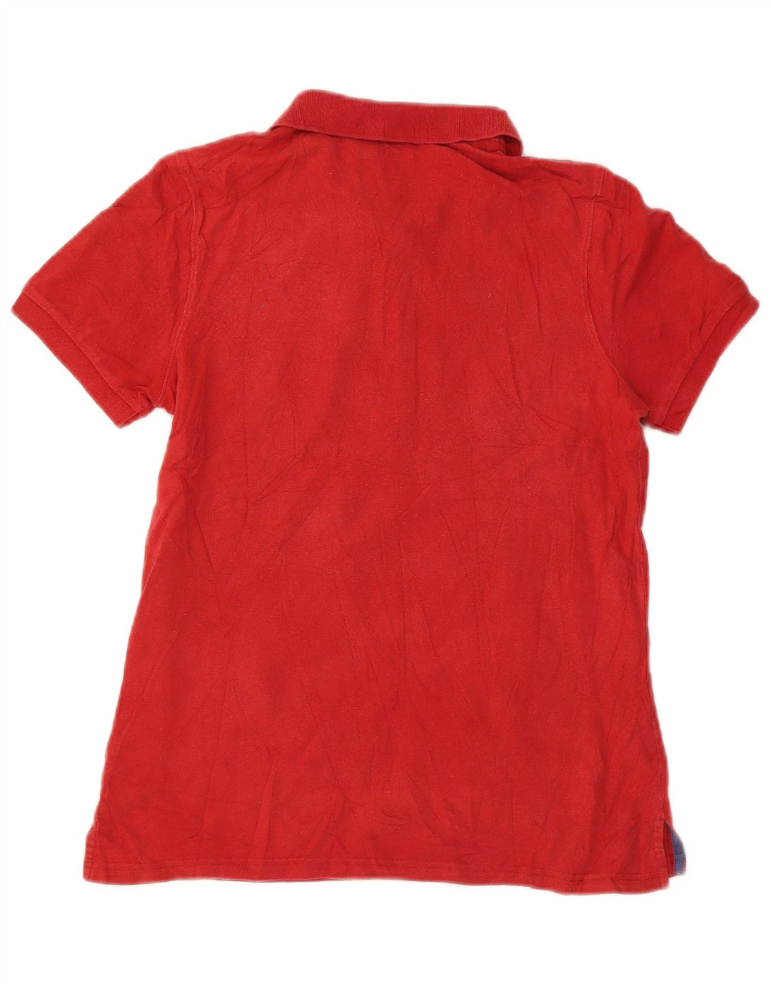 EDDIE BAUER Polo Femme UK 10 Petit Coton Rouge
