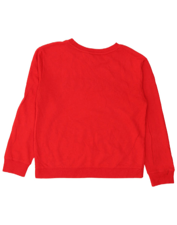 Nautica Sweat-shirt graphique pour femme UK 14 en coton rouge moyen