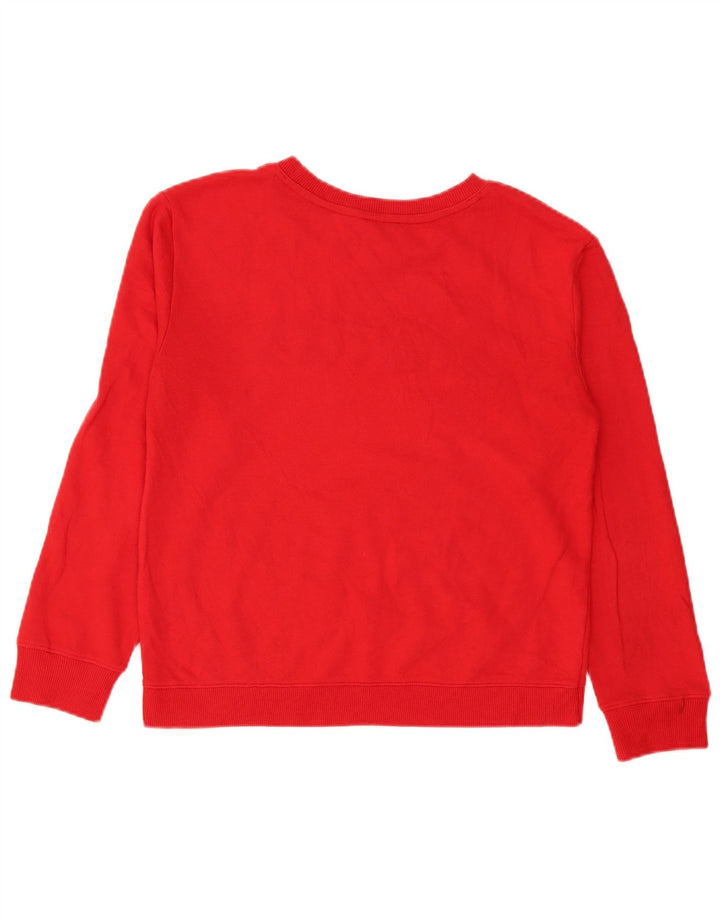 Nautica Sweat-shirt graphique pour femme UK 14 en coton rouge moyen
