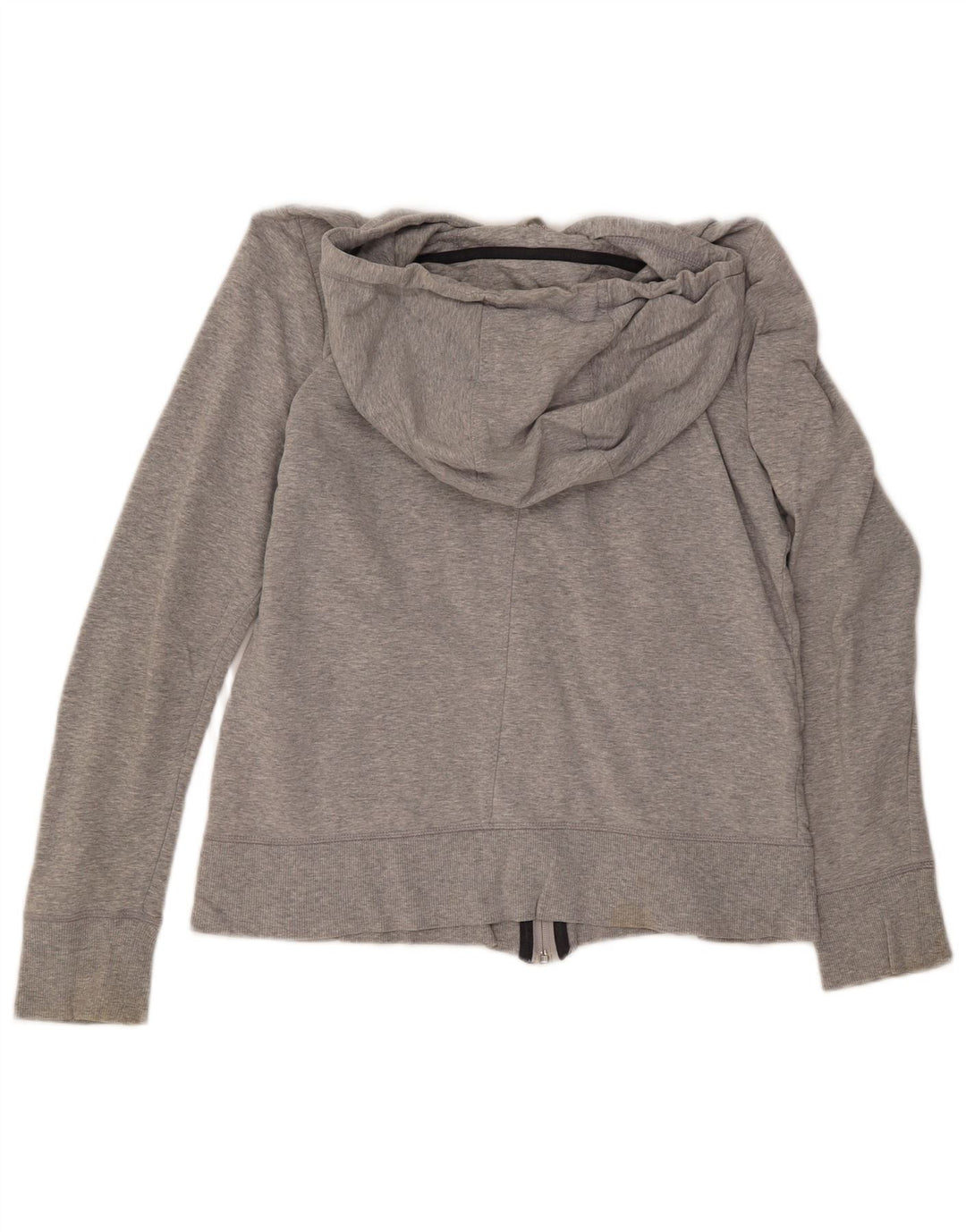 CALVIN KLEIN Pull à capuche zippé Performance pour femme UK 16 Grand coton gris