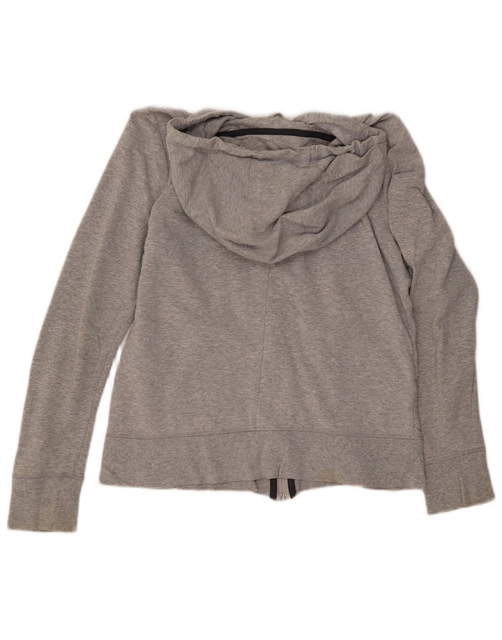 CALVIN KLEIN Pull à capuche zippé Performance pour femme UK 16 Grand coton gris