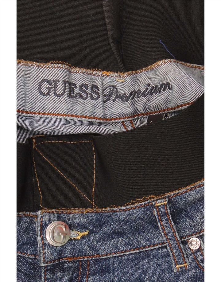 Guess Jean Droit Femme W24 L28 Bleu Colorblock