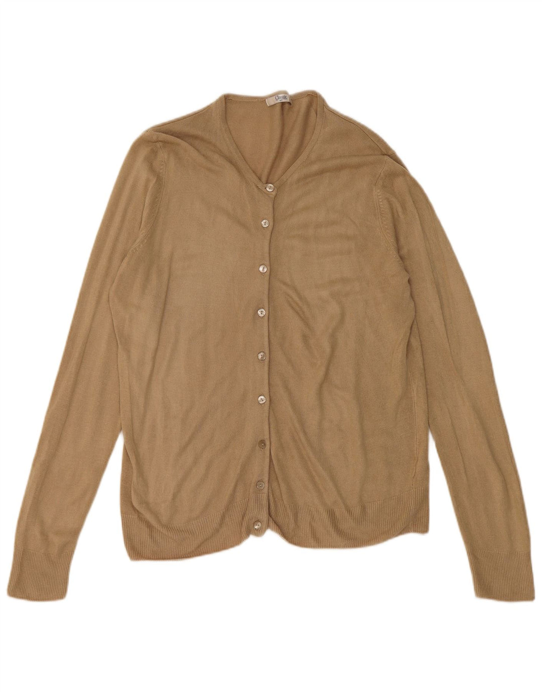 Marks & Spencer Pull Cardigan pour Femme UK 10 Petit Acrylique Beige