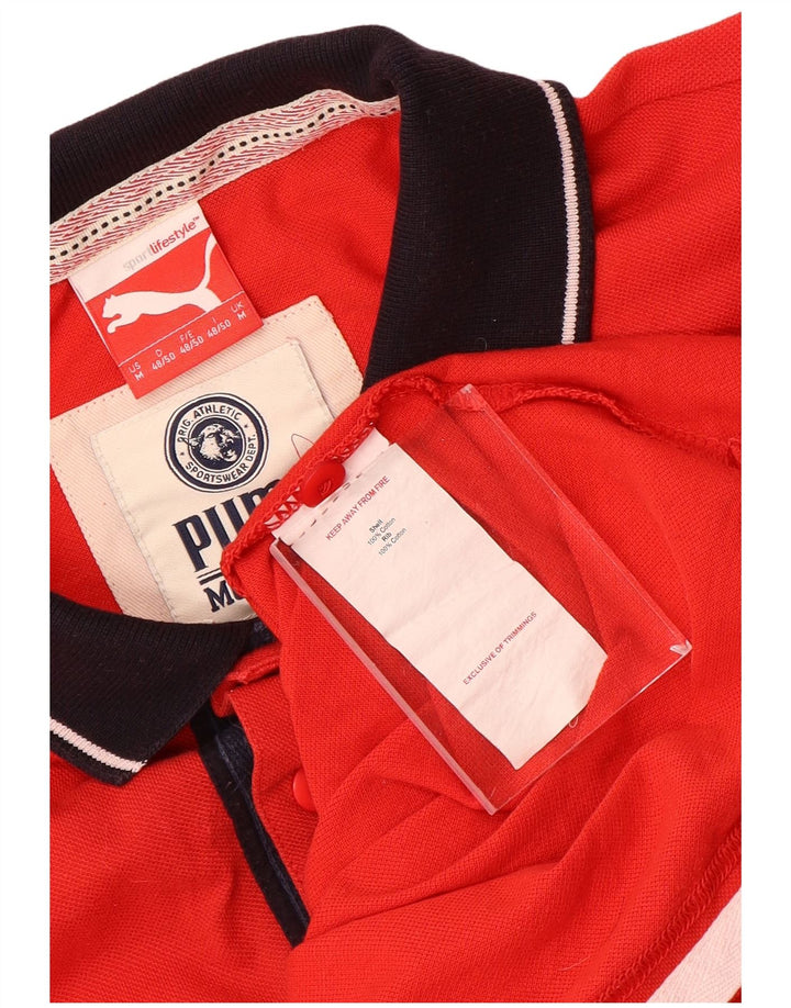 PUMA Polo Rugby Homme Rouge Moyen Coton