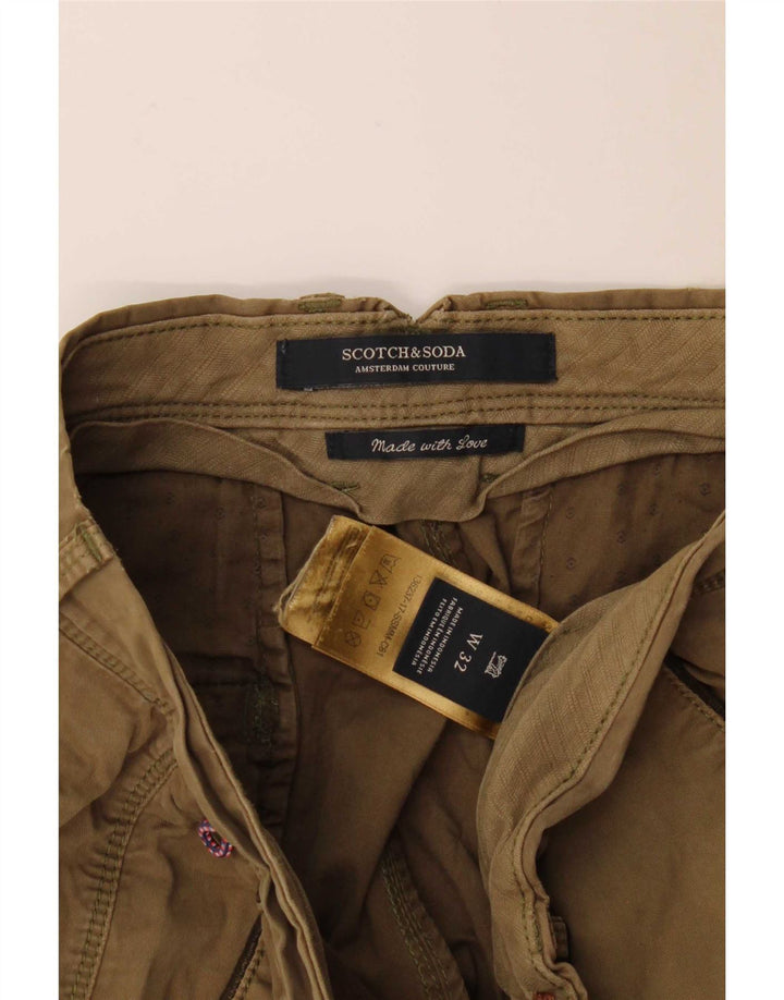 Scotch & Soda Short Cargo W32 Homme Kaki Moyen Coton
