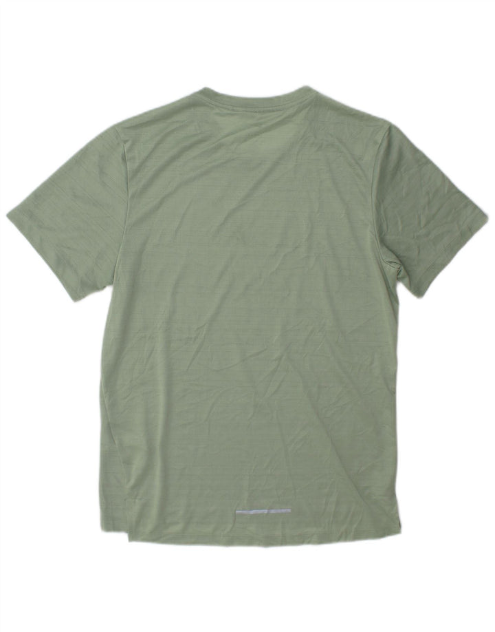 Nike Hommes Dri Fit T-Shirt Haut Petit Vert Moucheté Polyester