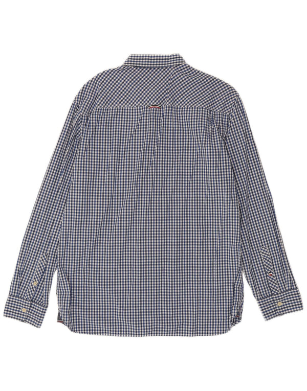 Tommy Hilfiger Chemise Regular Fit XL en coton vichy bleu pour homme