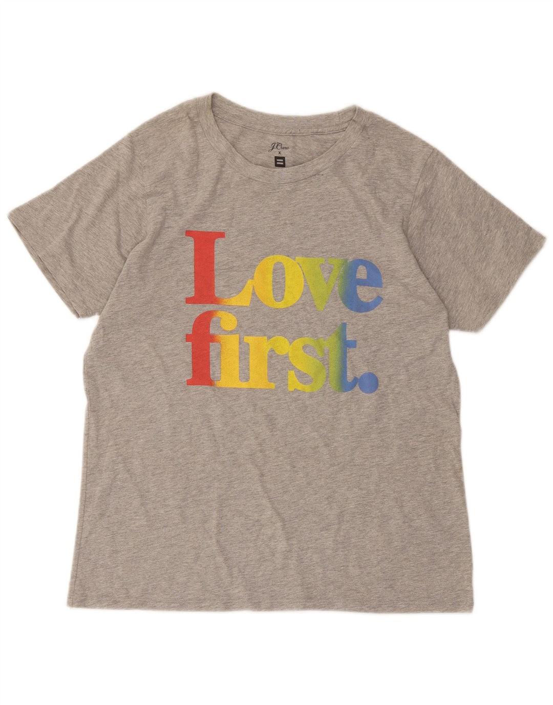 J. CREW T-Shirt Graphique Femme UK 14 Large Gris