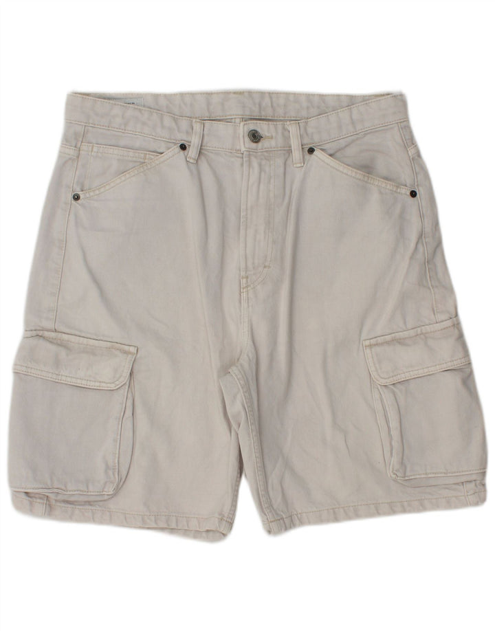 Zara Short Cargo Homme EU 44 Large W34 Coton Blanc