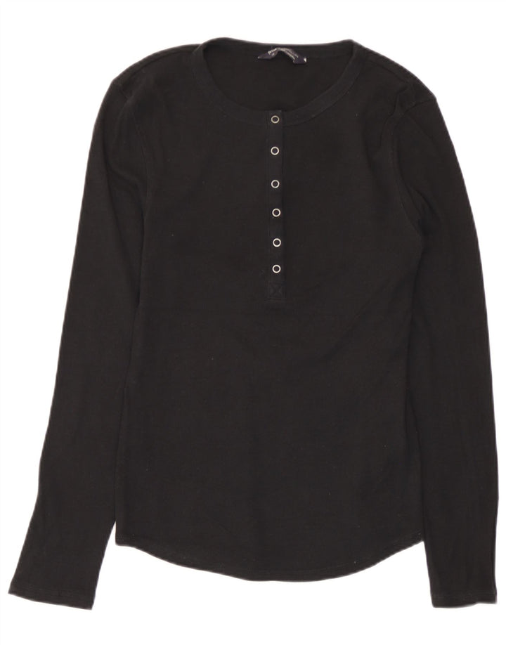 Marks & Spencer Haut à manches longues pour femme UK 10 Small Noir Coton