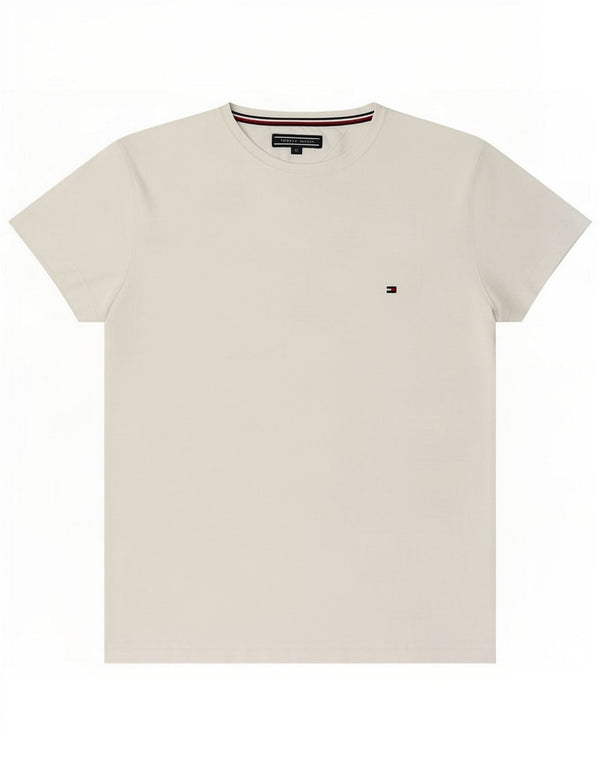 Tommy Hilfiger T-Shirt Femme UK 14 Coton Blanc Moyen