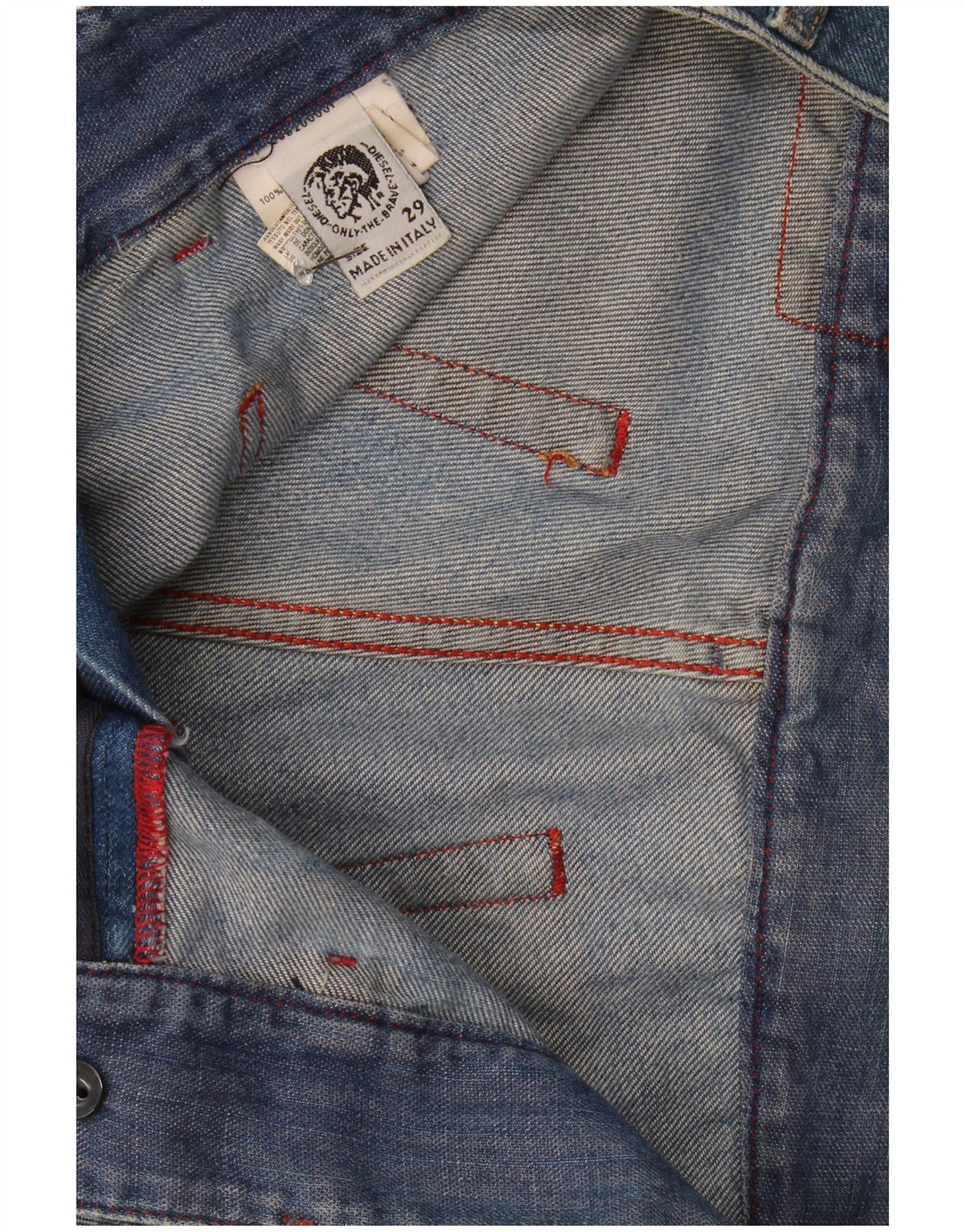 Jupe Évasée Femme Diesel W29 Coton Floral Bleu Moyen