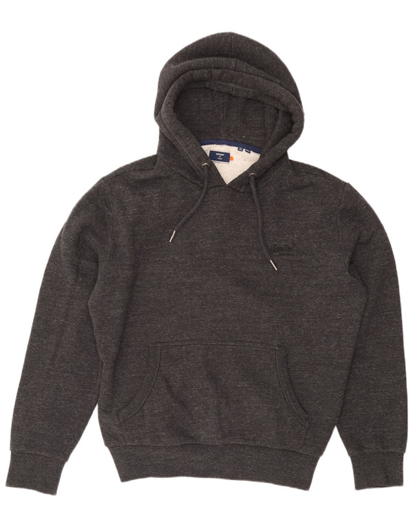 SUPERDRY Pull à capuche pour homme 2XL Gris Moucheté Coton