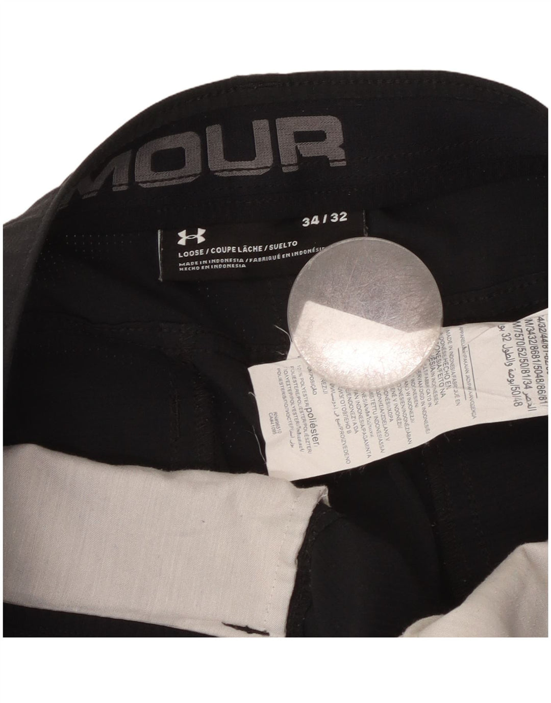 Under Armour Pantalon Coupe Ample W34 L32 Homme Noir Polyester