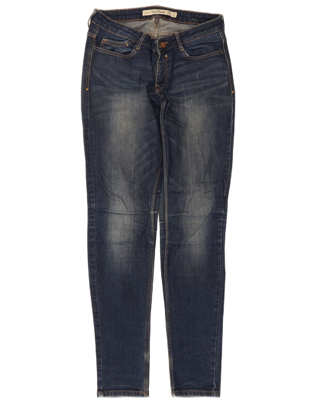 Zara Femme Jean Slim EU 38 Small W28 L32 Bleu Coton