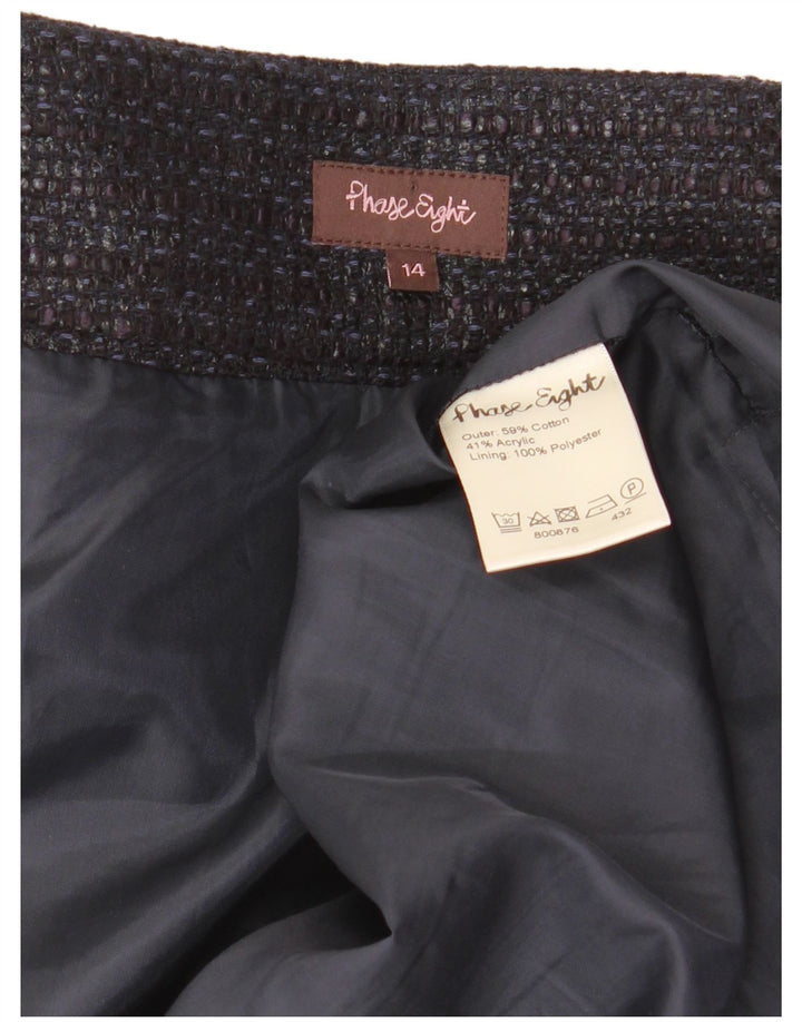 Phase Eight Mini jupe femme UK 14 Large W34 coton noir