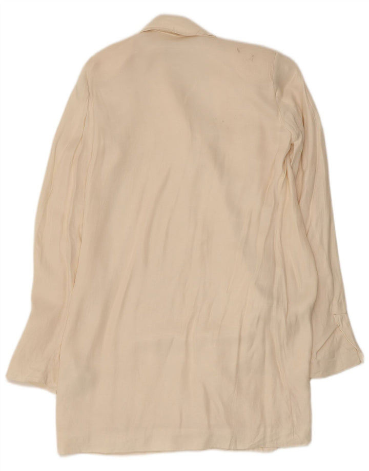 Zara Femme Pardessus UK 6 XS Viscose Blanc Cassé
