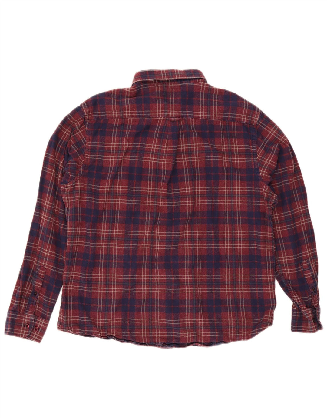 James Pringle Chemise en flanelle pour homme XL en coton à carreaux rouges