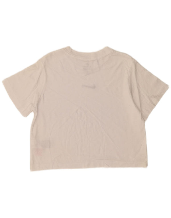 Nike T-shirt coupe ample pour fille 10-11 ans en coton blanc moyen