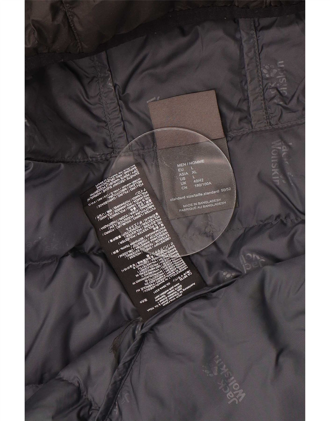 Jack Wolfskin Veste matelassée à capuche pour homme UK 40/42 Large Marron Polyester