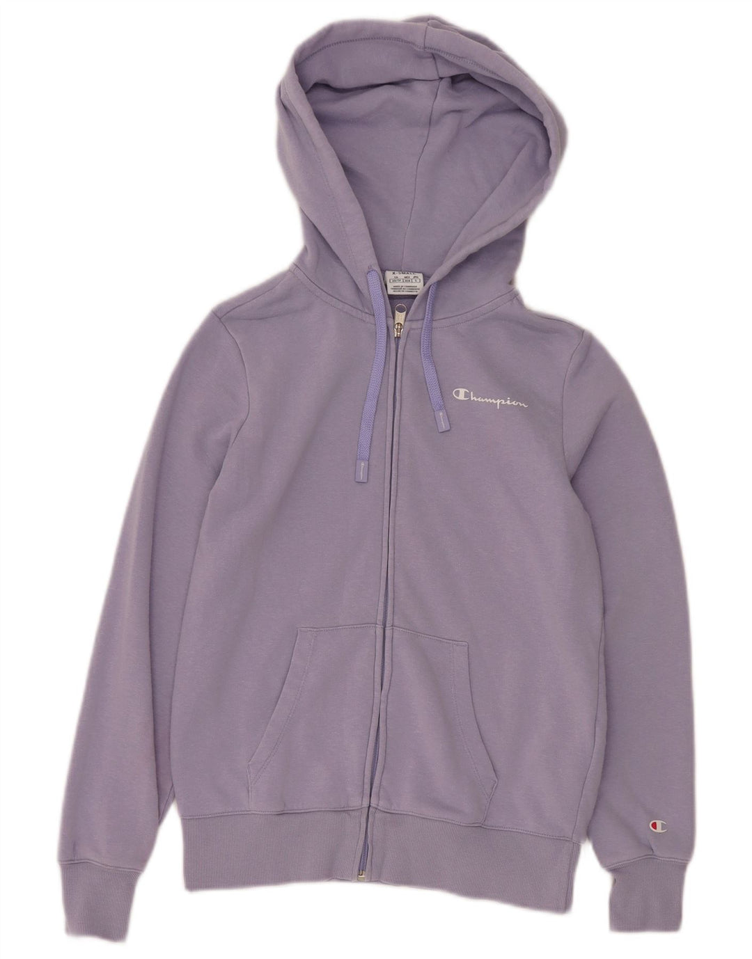 CHAMPION Pull à capuche zippé pour femme UK 6 XS Violet Coton