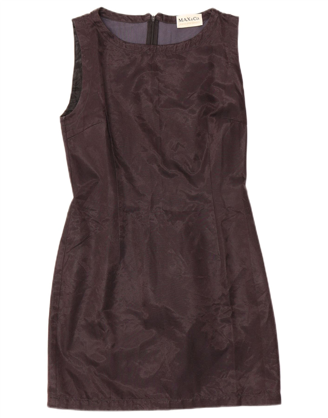 Max & Co. Robe fourreau sans manches pour femme UK 12, coton noir moyen