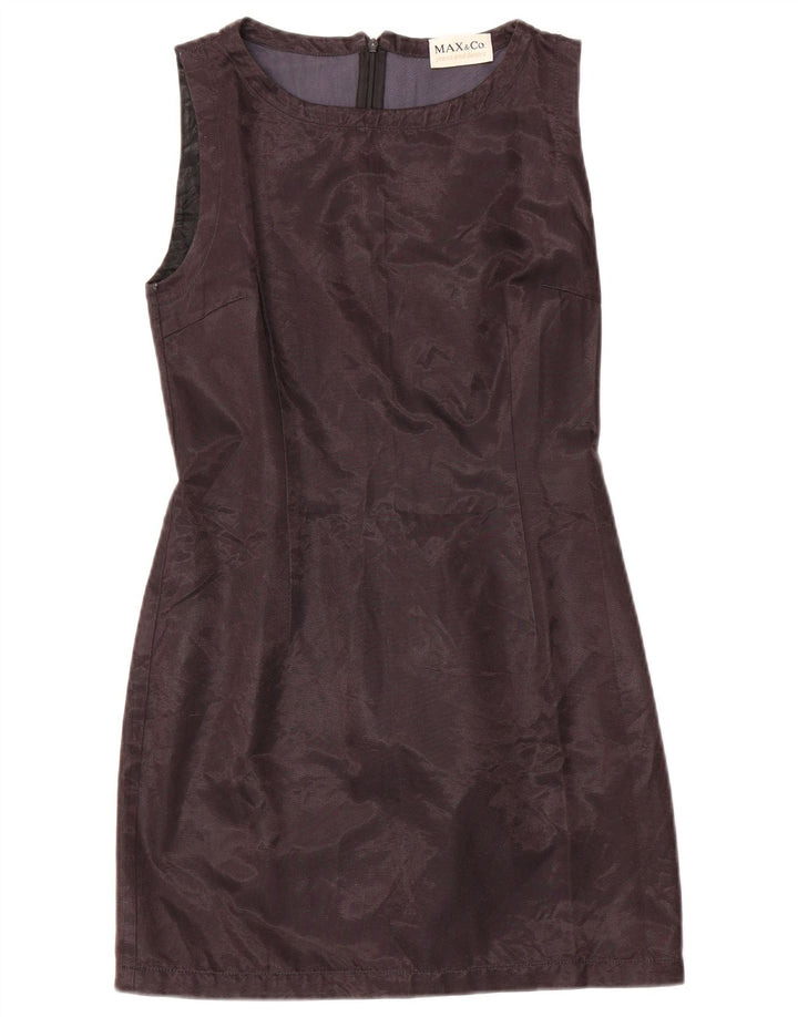 Max & Co. Robe fourreau sans manches pour femme UK 12, coton noir moyen