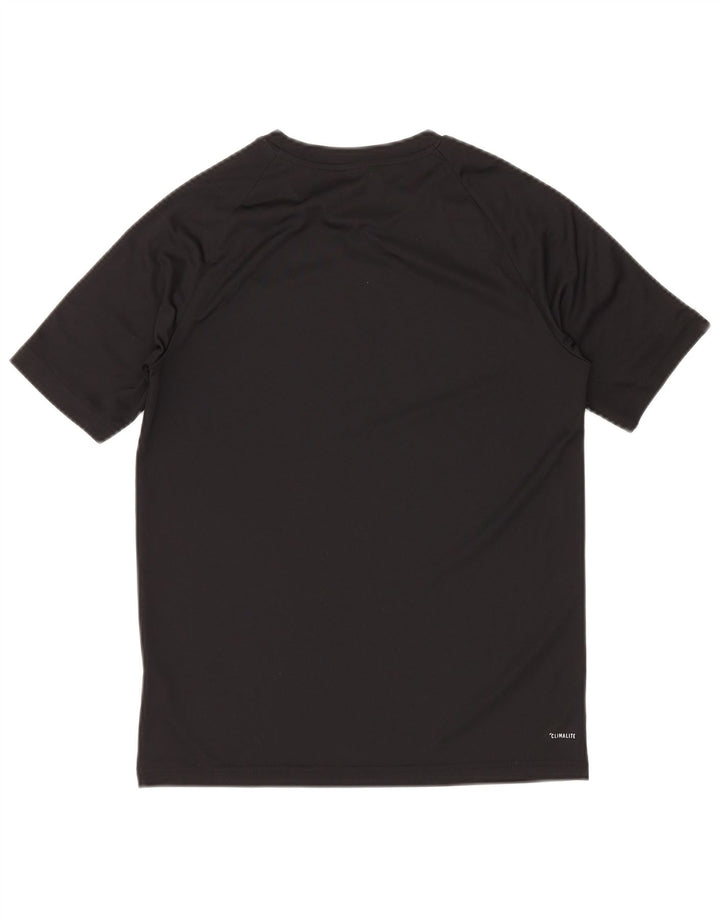 ADIDAS Garçon Climalite T-Shirt Top 13-14 ans Noir Polyester