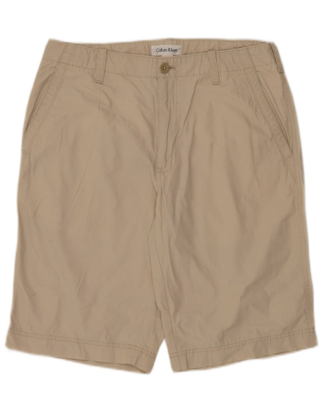 CALVIN KLEIN Short Chino Homme W32 Coton Beige Moyen