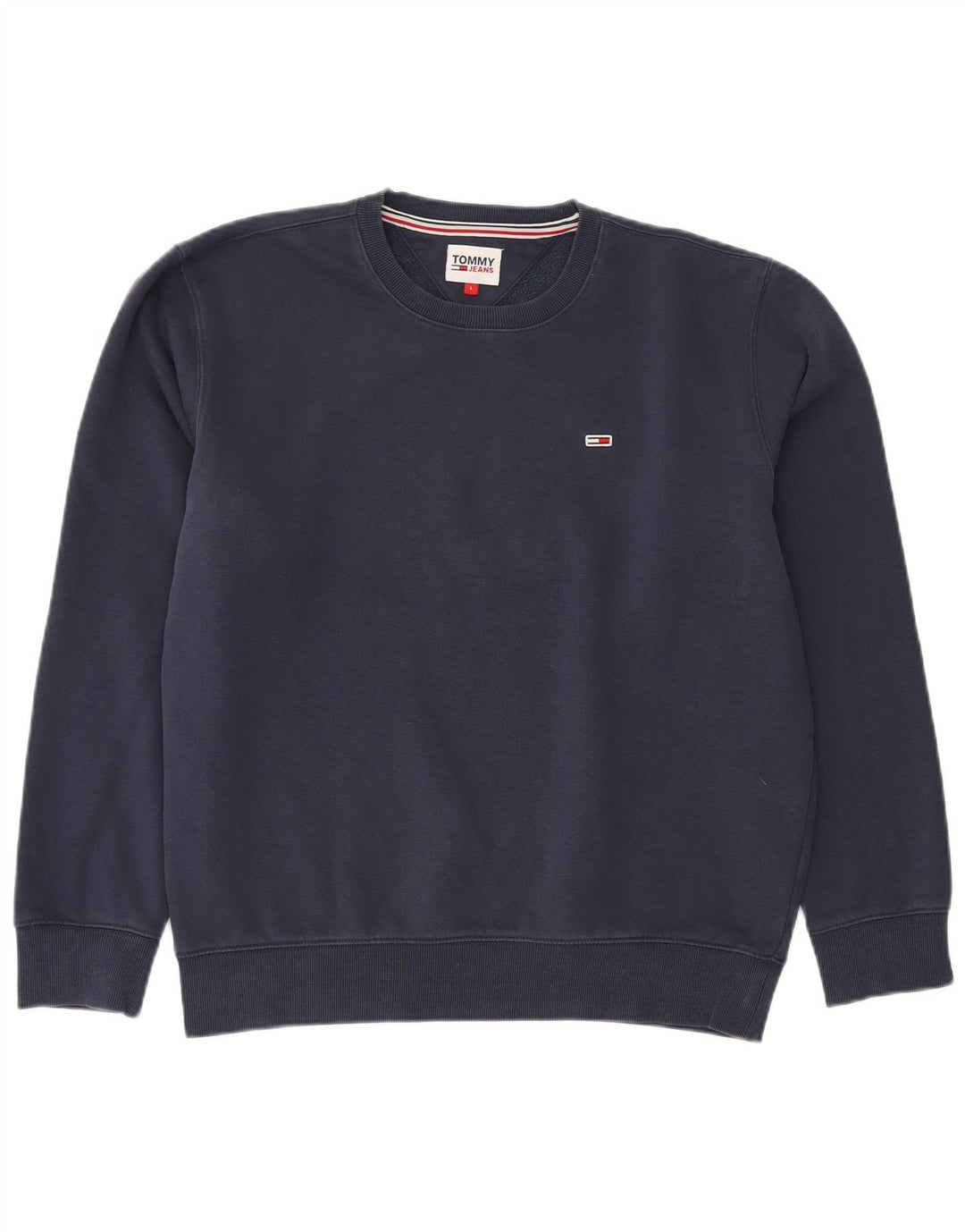 TOMMY HILFIGER Sweat-Shirt Homme Large Bleu Marine Coton