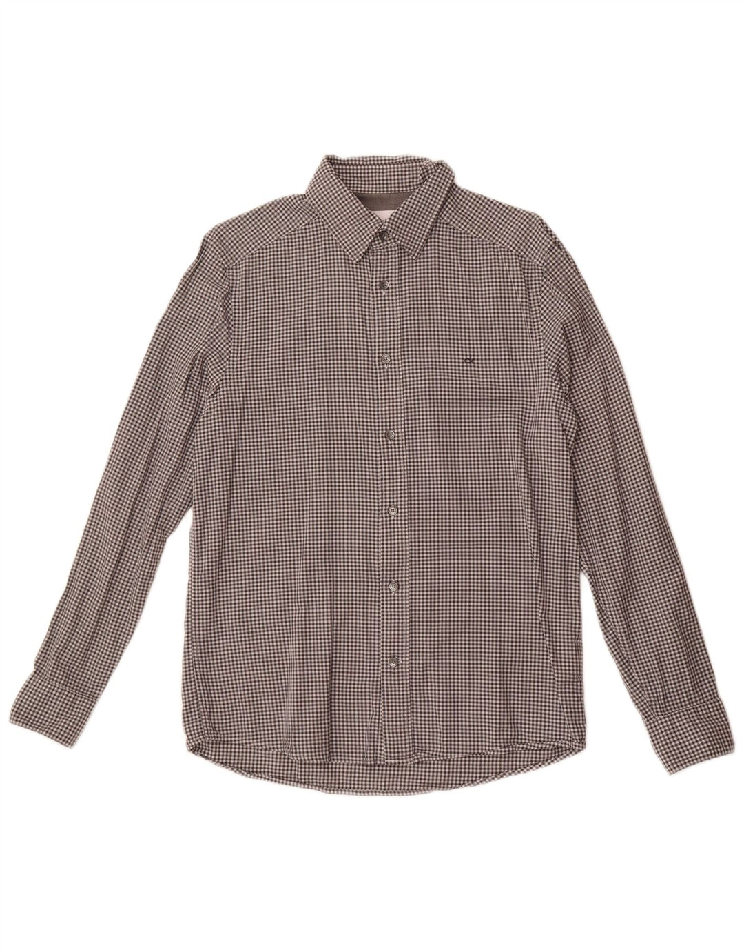Calvin Klein Chemise Homme Petit Gris Vichy Coton
