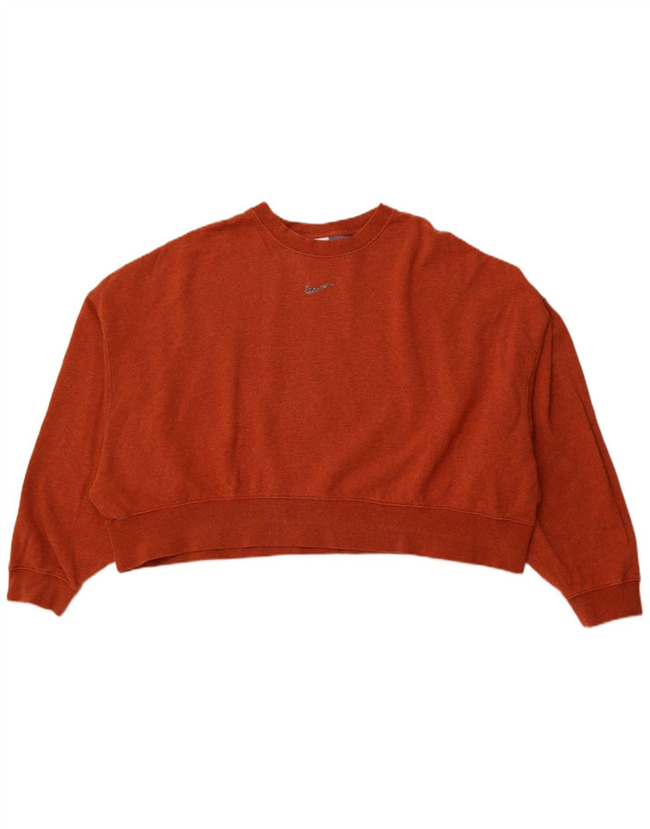 NIKE Sweat-shirt court surdimensionné pour femme UK 16 Grand coton orange
