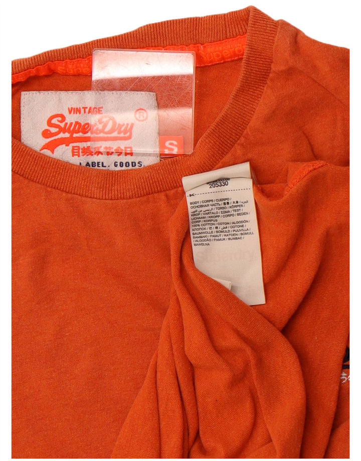 Superdry T-Shirt Graphique Homme Petit Orange Coton