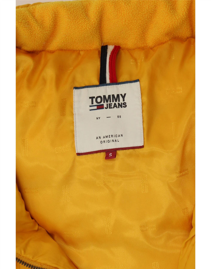TOMMY HILFIGER Veste matelassée à capuche pour femme UK 10 Small Jaune Polyester