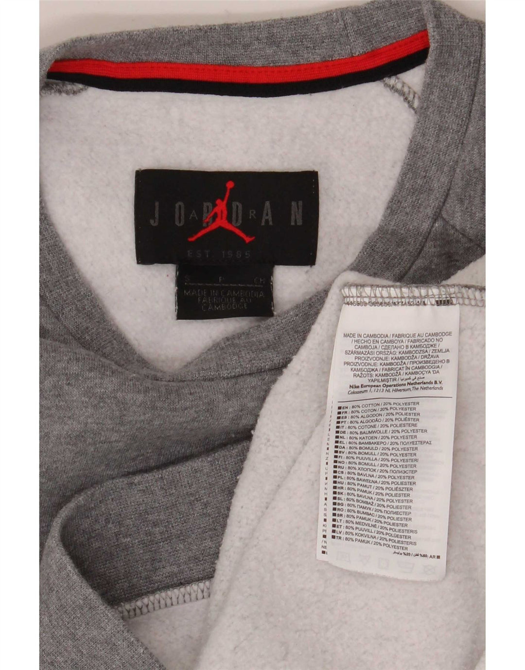 Jordan Sweat-shirt graphique pour homme Petit coton moucheté gris