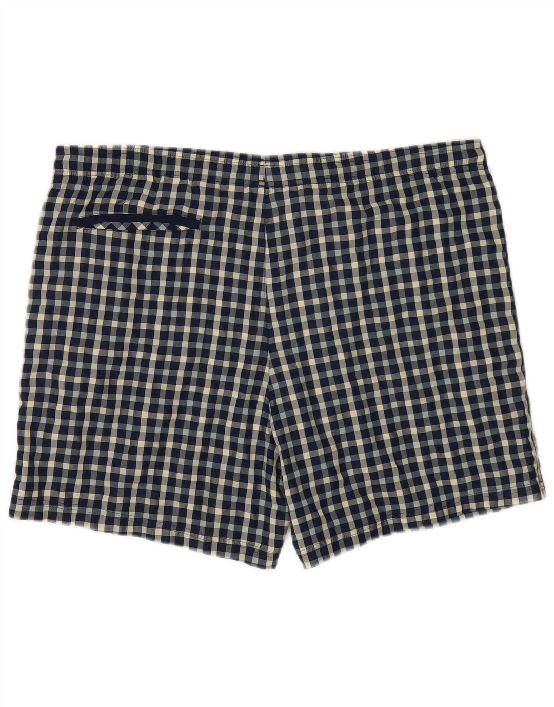Adidas Short de bain régulier pour homme en polyester à carreaux bleus