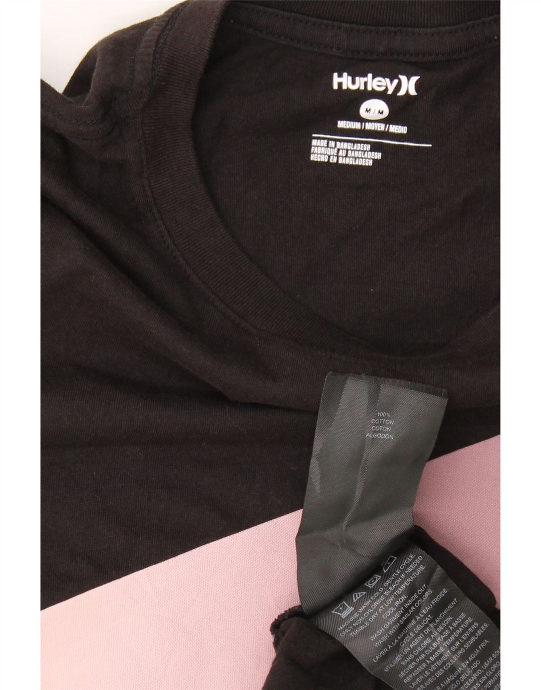 HURLEY Mens Graphic T-Shirt Top Medium Black Cotton Vintage Hurley and Second-Hand Hurley from Messina Hembry 