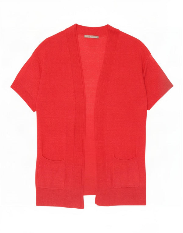 Marks & Spencer Pull cardigan ouvert à manches courtes pour femme UK 10 Small Rose