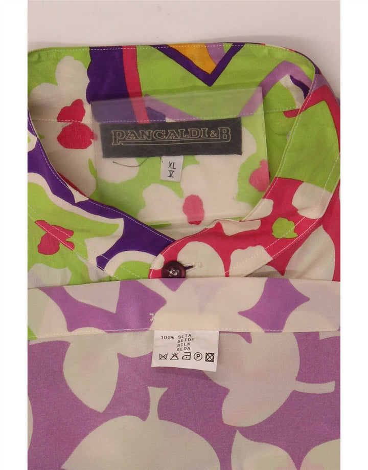 Pancaldi & B Chemise XL Soie Florale Multicolore Homme
