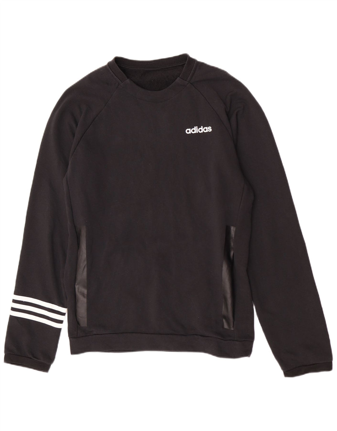 Adidas Sweat-shirt coupe classique pour homme en coton noir moyen
