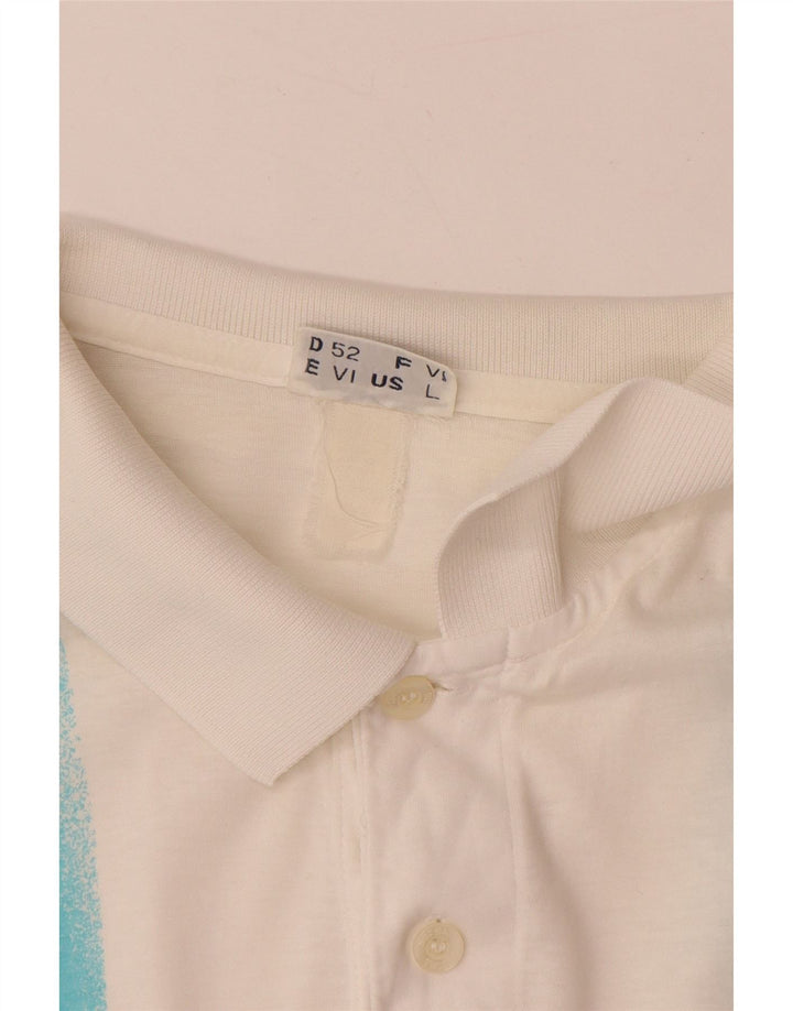 SERGIO TACCHINI Polo Homme EU 52 Grand Blanc Rayé