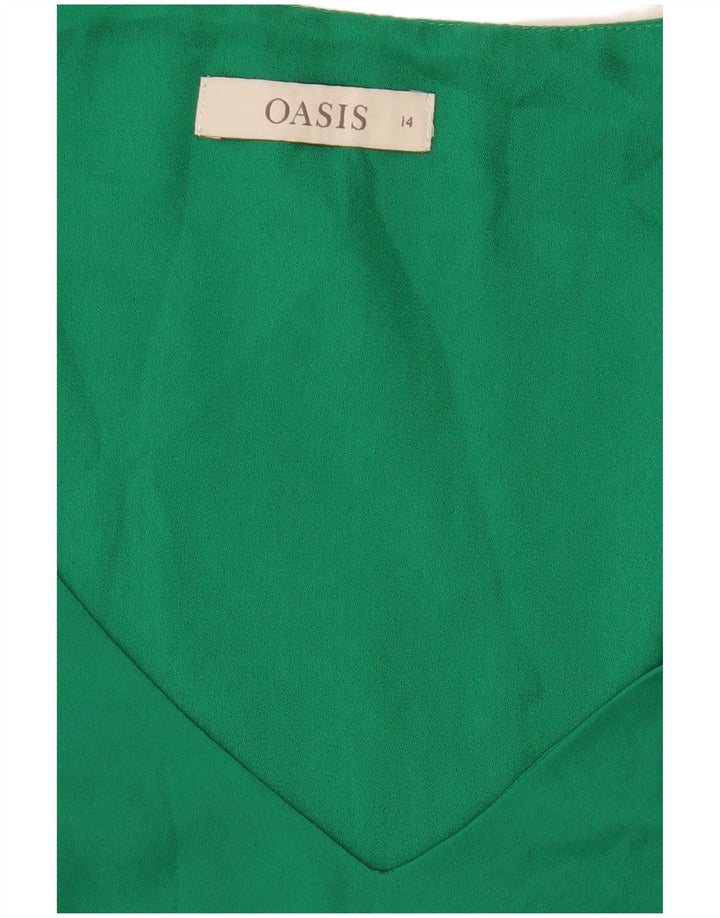 Oasis Chemisier sans manches pour femme UK 44 Vert moyen