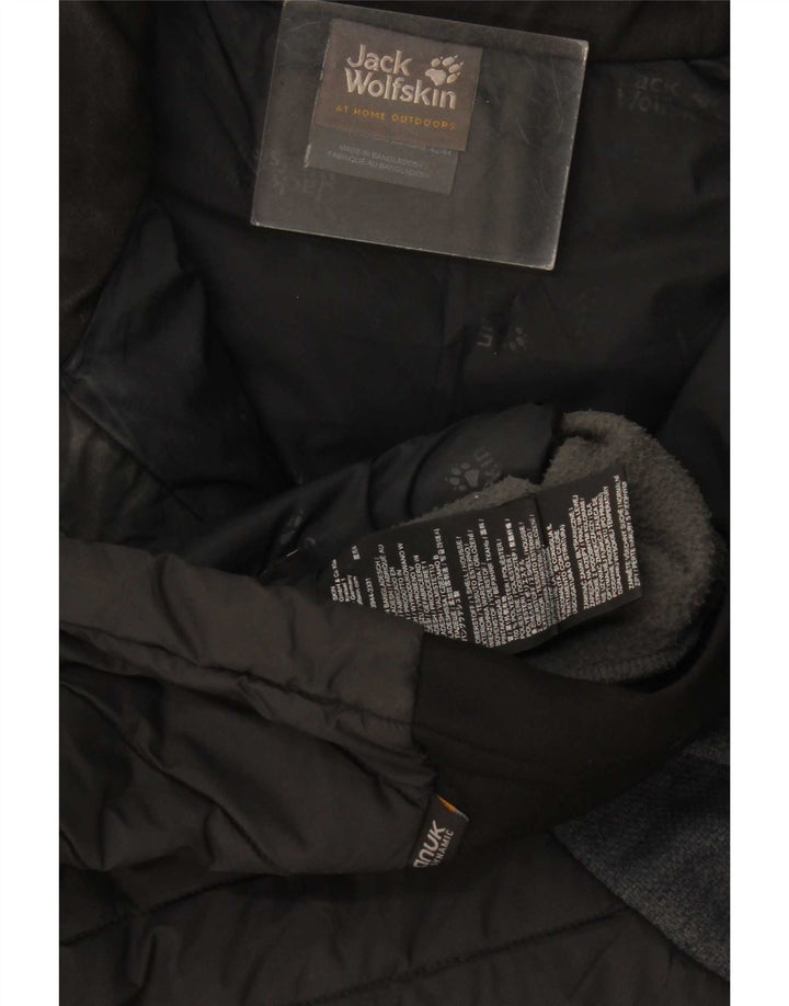 Jack Wolfskin Veste matelassée pour femme UK 16 Large Noir Colourblock Polyester