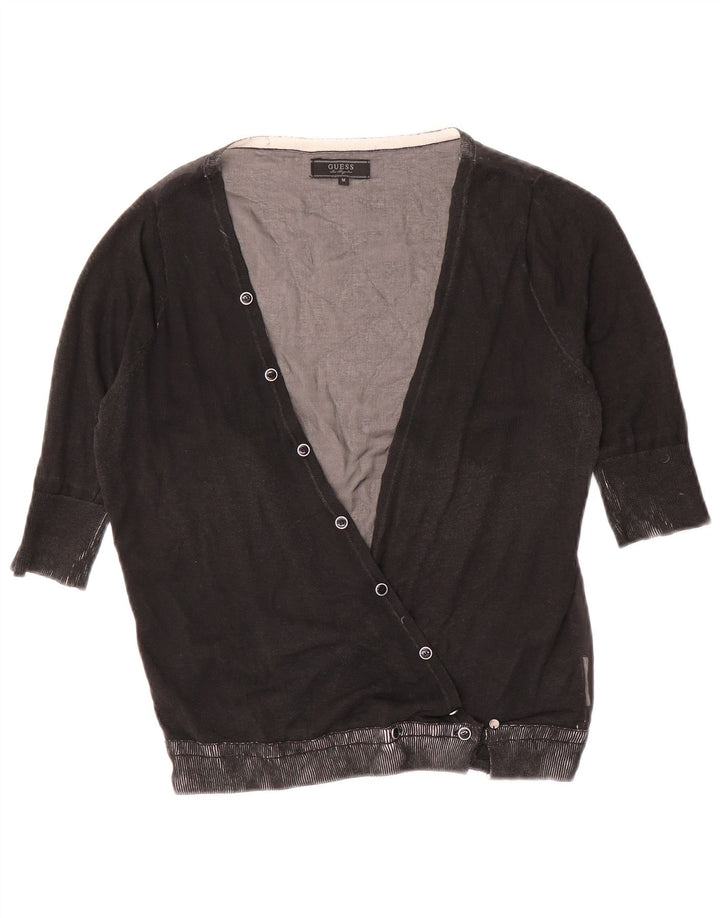 Guess Cardigan à manches 3/4 pour femme Gris moyen UK 12