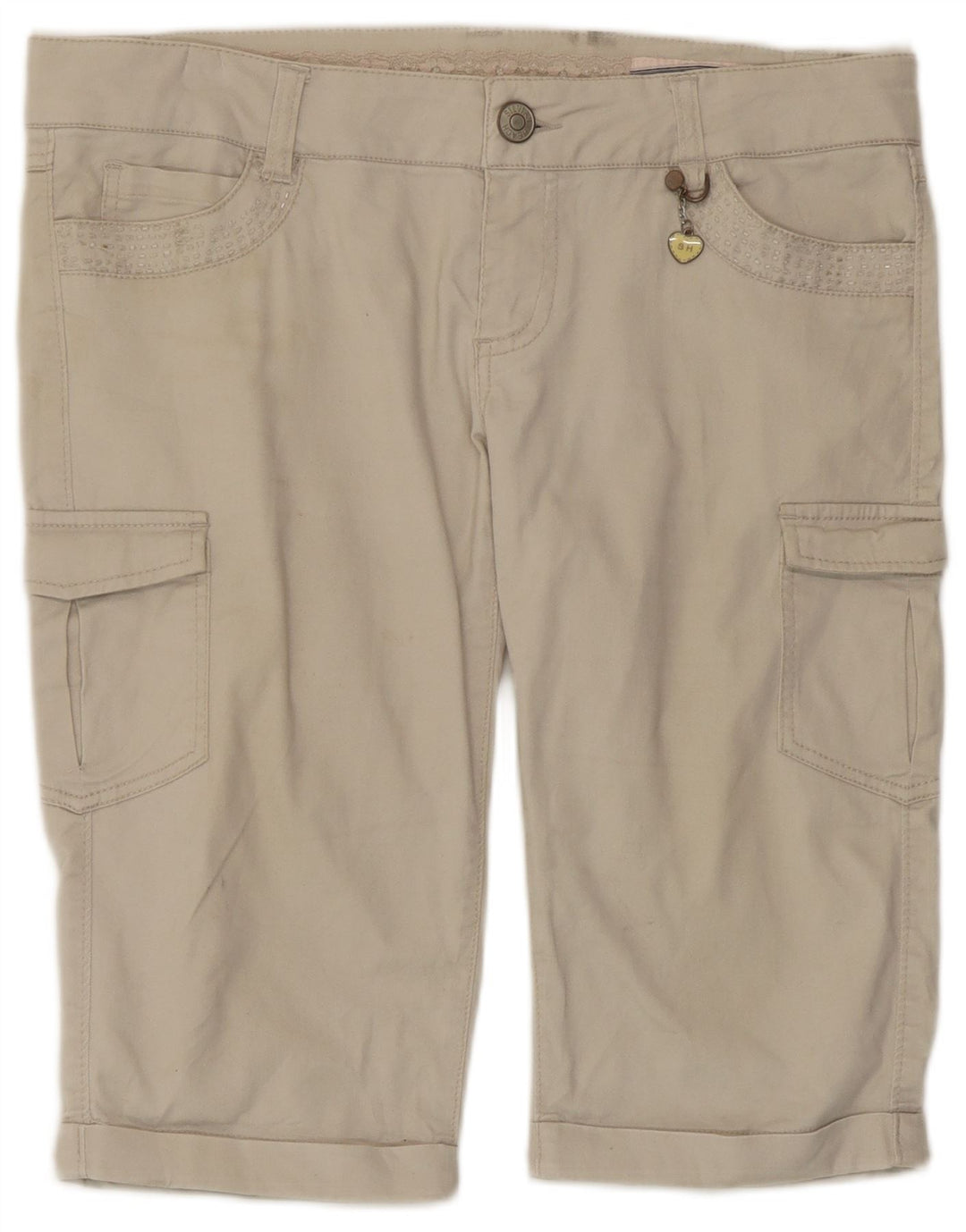 Silvian Heach Short cargo pour femme IT 46 Large W34 Beige