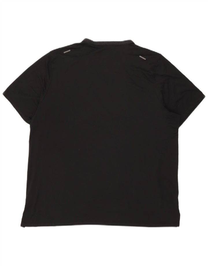 NIKE Hommes Dri Fit T-Shirt Haut XL Noir Polyester