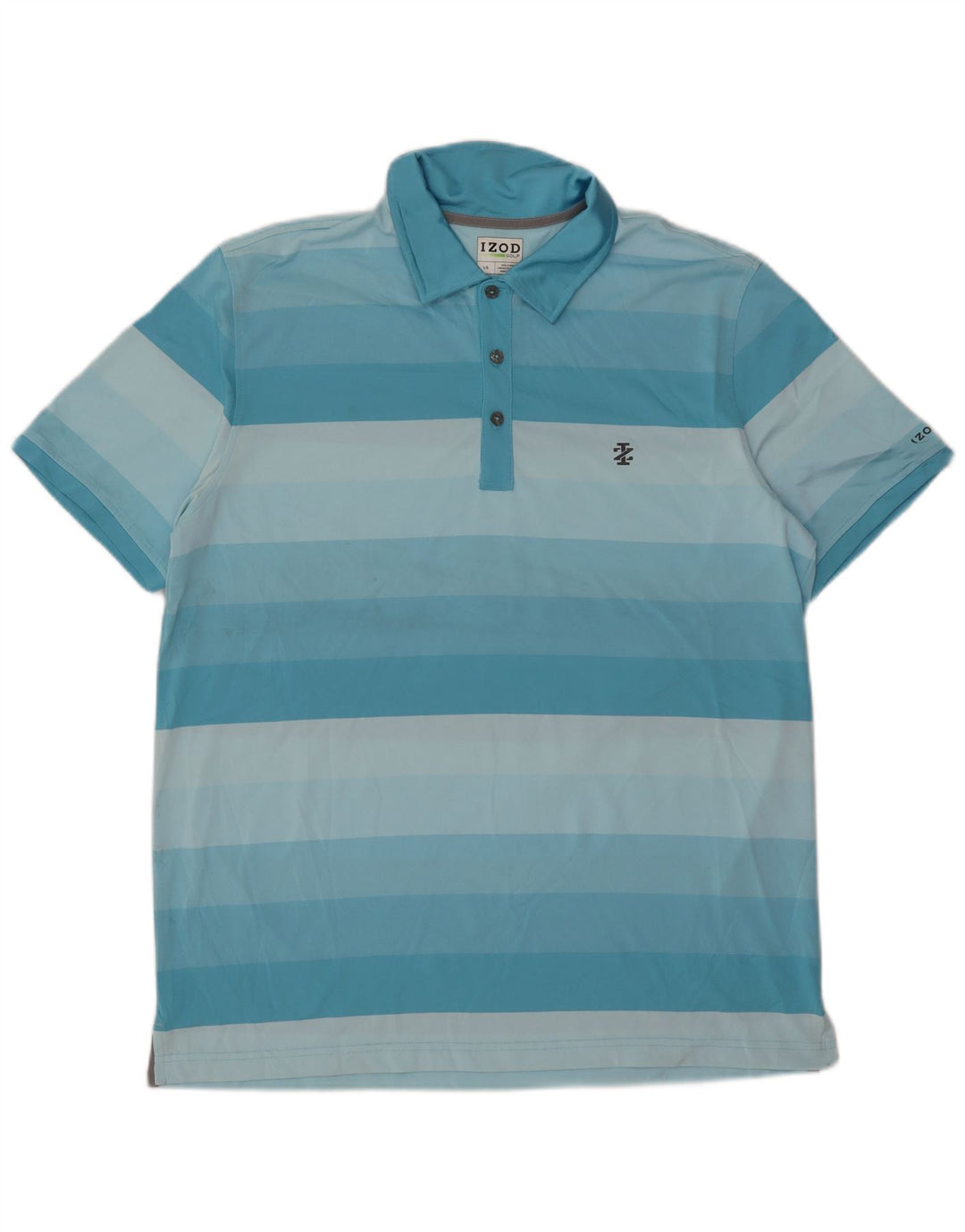 Izod Polo Homme Grand Bleu Rayé Polyester