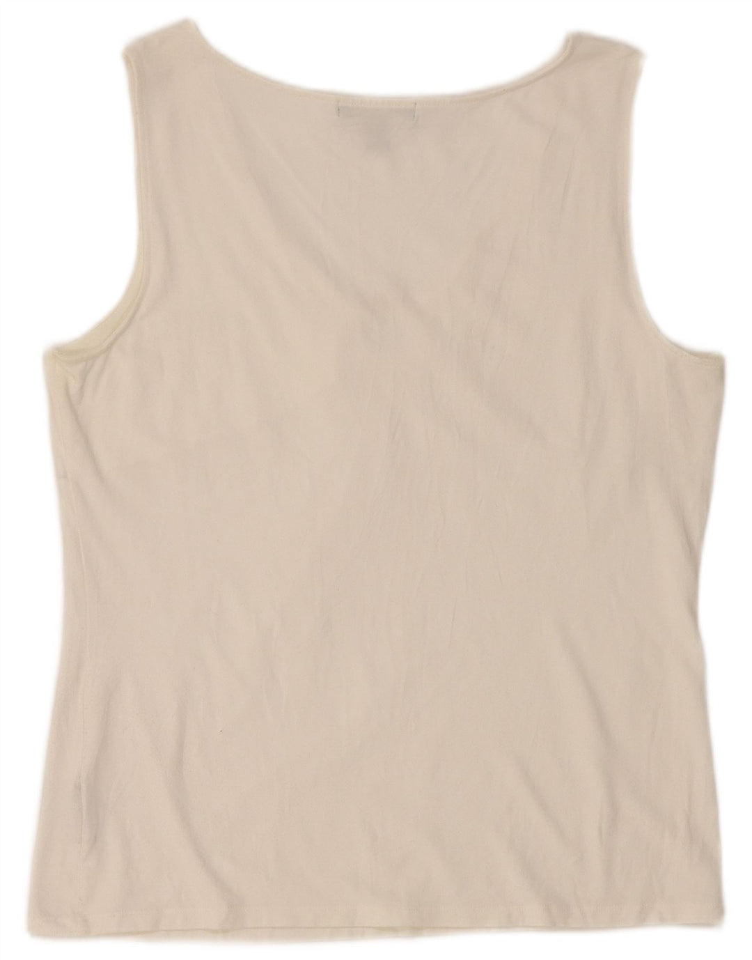 RALPH LAUREN Chemisier sans manches pour femme UK 18 XL Rayonne blanche