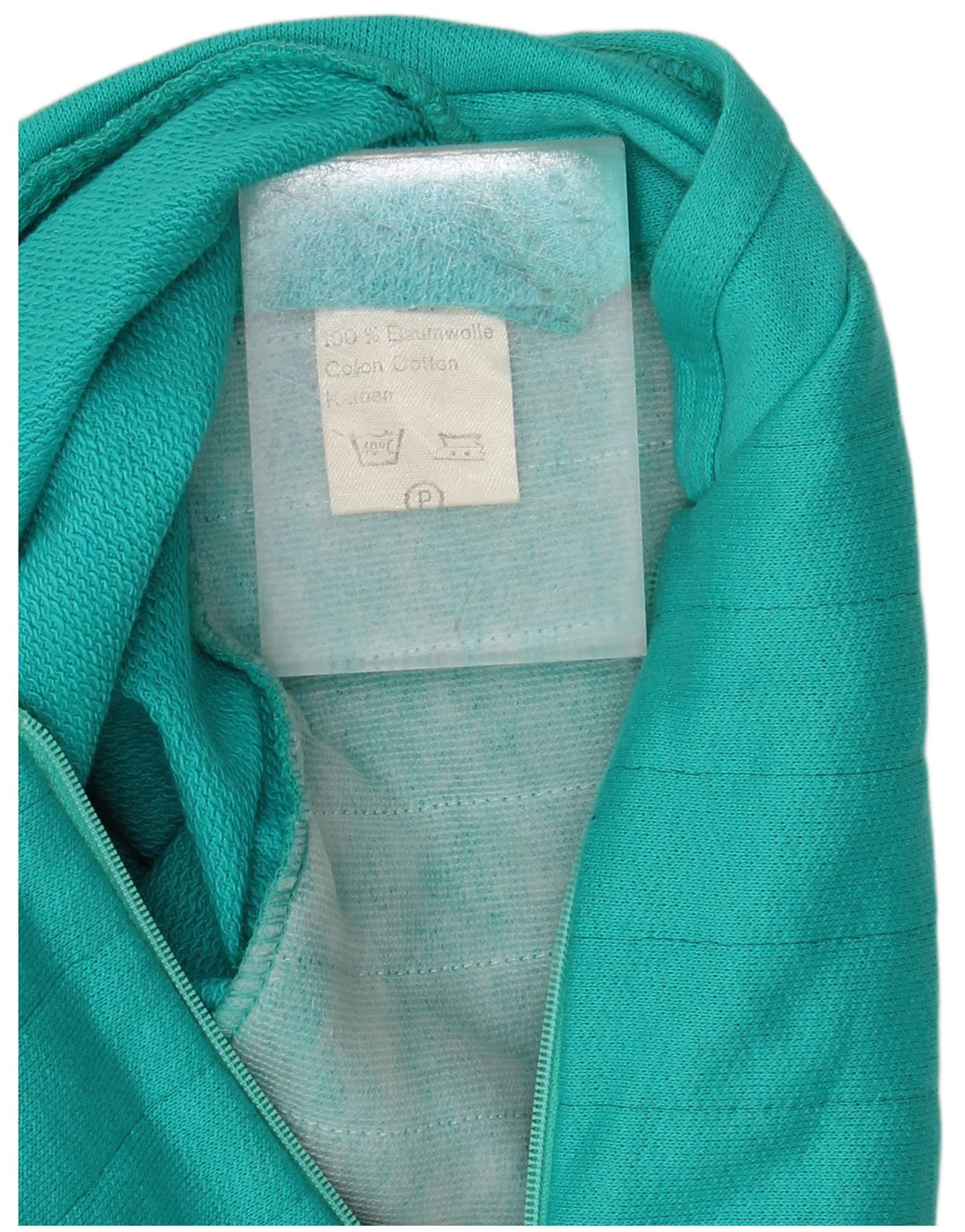 GLOBE TROTTER Sweat-shirt à col zippé pour femme UK 14 Bleu moyen Coton